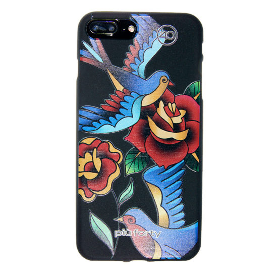Cover iPhone Uccelli e Fiori Colorati